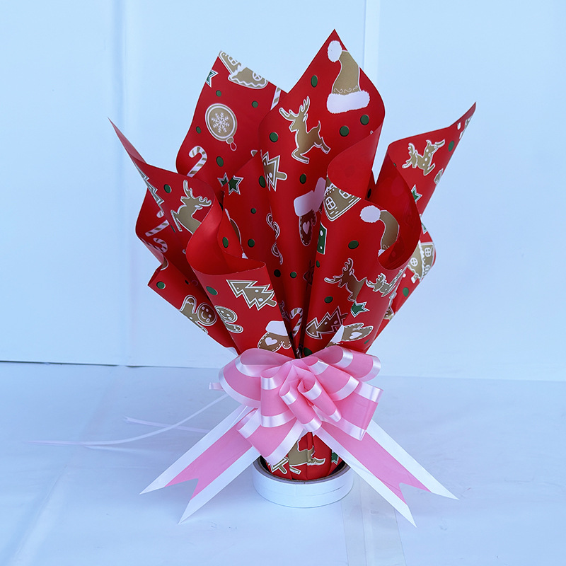 Navidad impermeable fruta regalo ramo floral papel de embalaje de Nochebuena regalos serie de regalos materiales DIY image 6