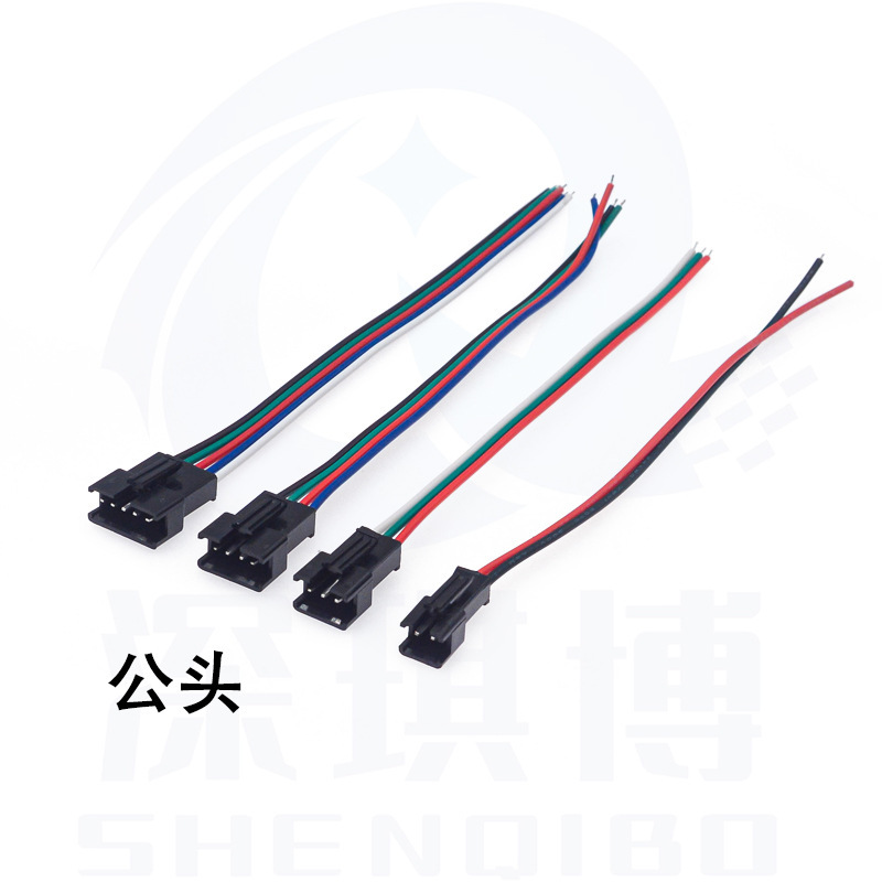 Sm2. 54ピッチ線長15cm黒プラグ3p/4p/5p並線オスメス突合せプラグ端子線22aw|undefined
