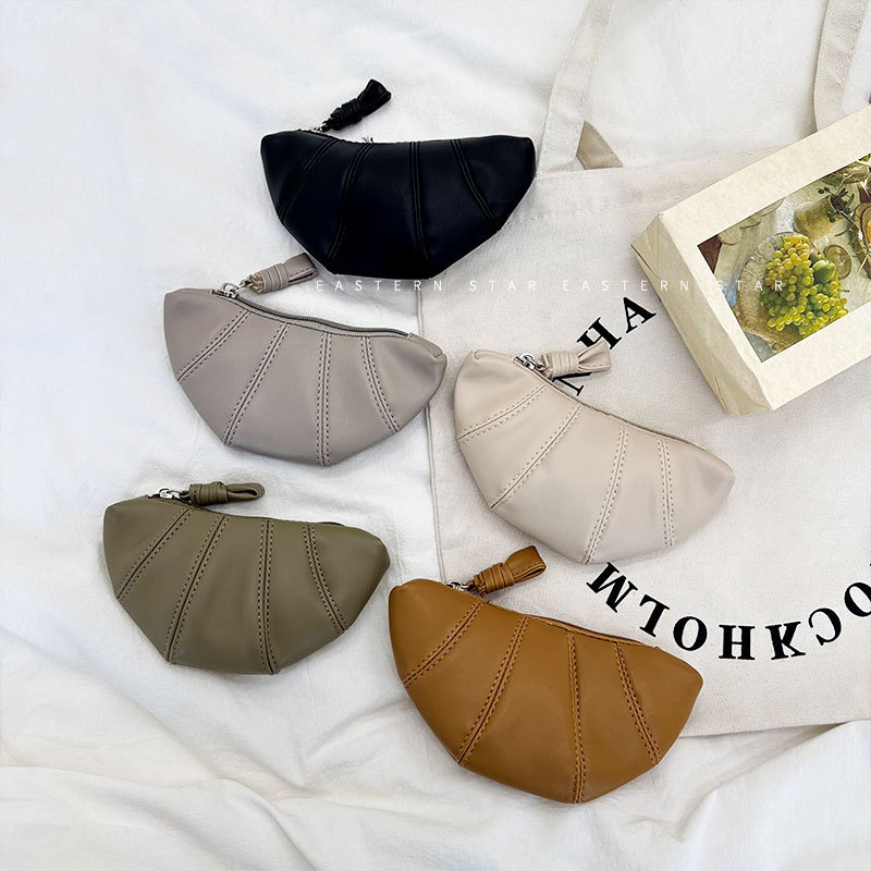 Bolsas coreanas de boquilla de nicho de textura de bolsas de cambio de gran capacidad para mujeres de color sólido simple estilo de bolsas