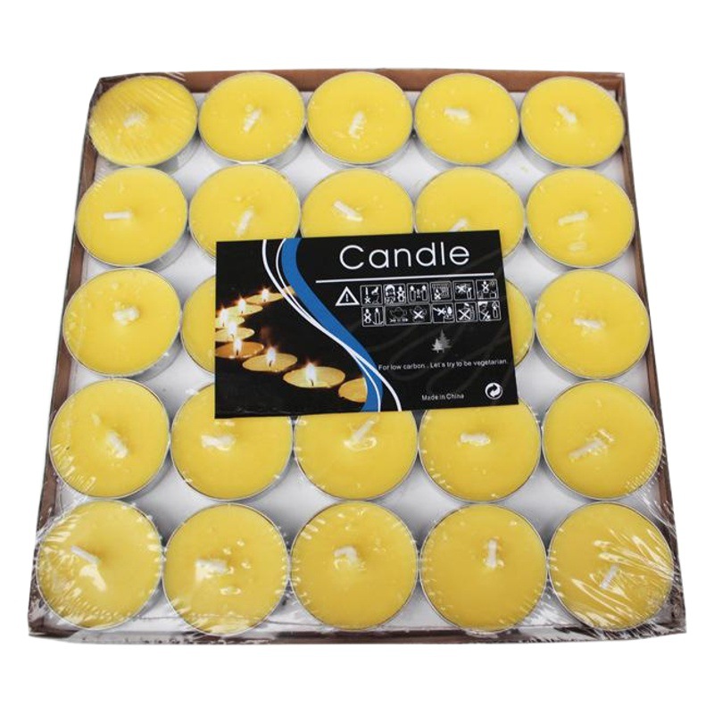 Fábrica al por mayor vela de aromaterapia redonda cumpleaños romántico ambiente libre de humo decoración de la boda vela de té luz pequeña vela