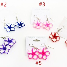 时尚海边沙滩配饰波西米亚花朵耳环女 工厂直销批发e0060