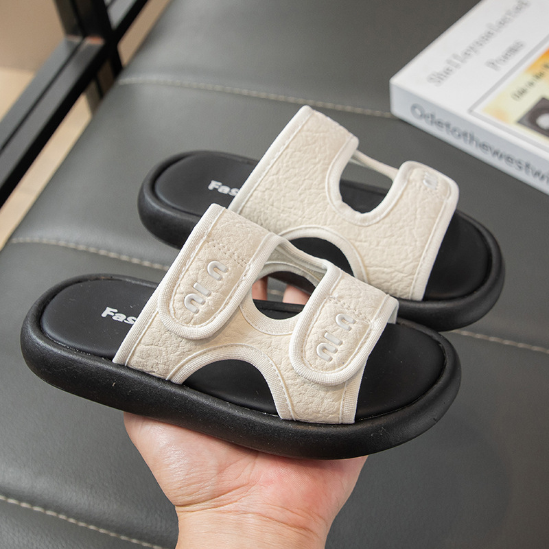 Mädchen-Sandalen mit Klettverschluss zum Hineinschlüpfen, offene Zehen, lässige Strandschuhe, neuer Sommerstil, vielseitiges und bequemes Schuhwerk_voghion.com
