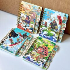 浪浪山线圈本小猪妖烫金隔页笔记本可爱A7手账本高颜值小学生文具