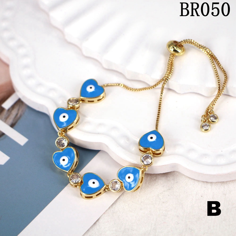 European and American ethnic dripping oil eye diamond bracelet