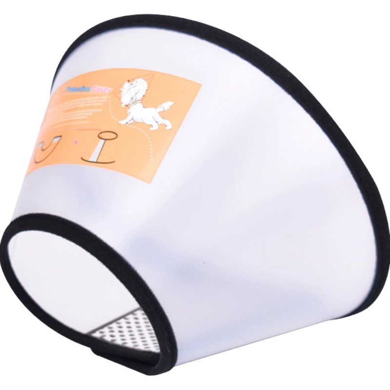 Защитный воротник для животных (кошек и собак) из прозрачного материала, готовый к отгрузке с завода, для стерилизации, от укусов и облизывания.