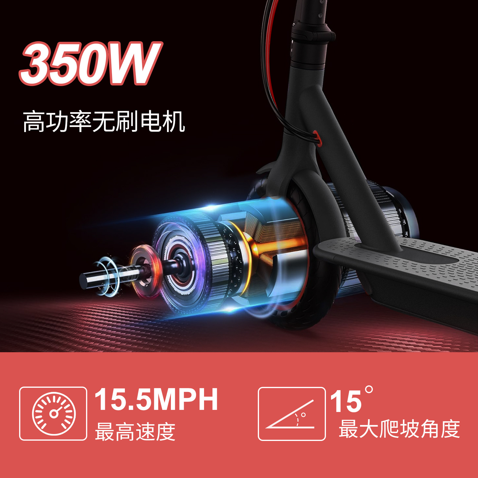 Overseas Warehouse Hezzo Electric Scooter, Foldable and Lightweight, 10.4Ah Honeycomb Tire, 8.5inch Inch, Adult Outdoor Transportation