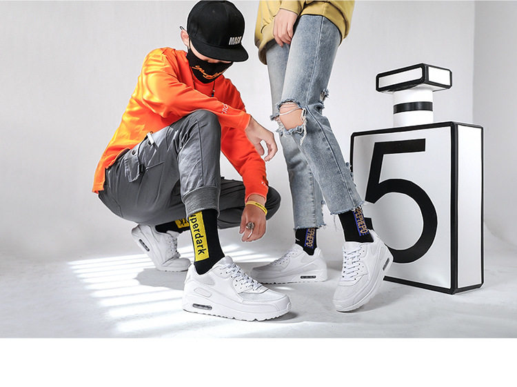 Giày sneaker thể thao đế dày cổ thấp buộc dây phối màu unisex — AD-0590 màu trắng, AD-0590 toàn màu đen, AD-0590 trắng xám vàng, AD-0590 đen trắng chi tiết 30