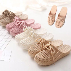 Women's Sliding Shoes, Anti-Slip Casual Beach Slides, Summer Flat Sole Plastic Slides for Home, Soft Sole Women's Shoes