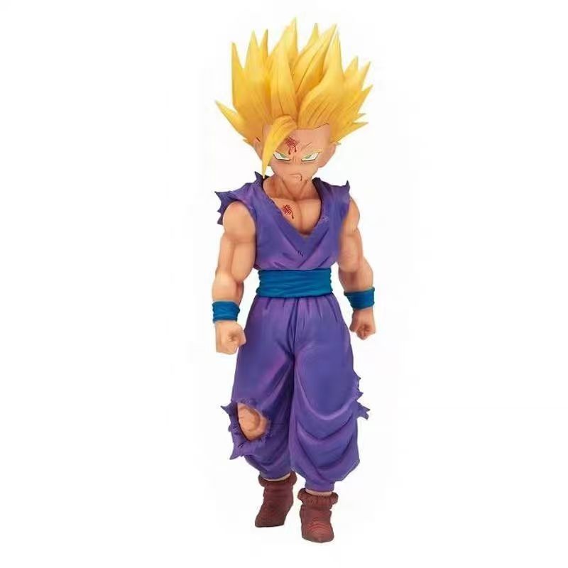 애니메이션 드래곤 볼 핸드 헬드 슈퍼 매치 SUN WUFAN 전투 손상 SAIYAN SUN WUKONG 인형 장식 박스 모델