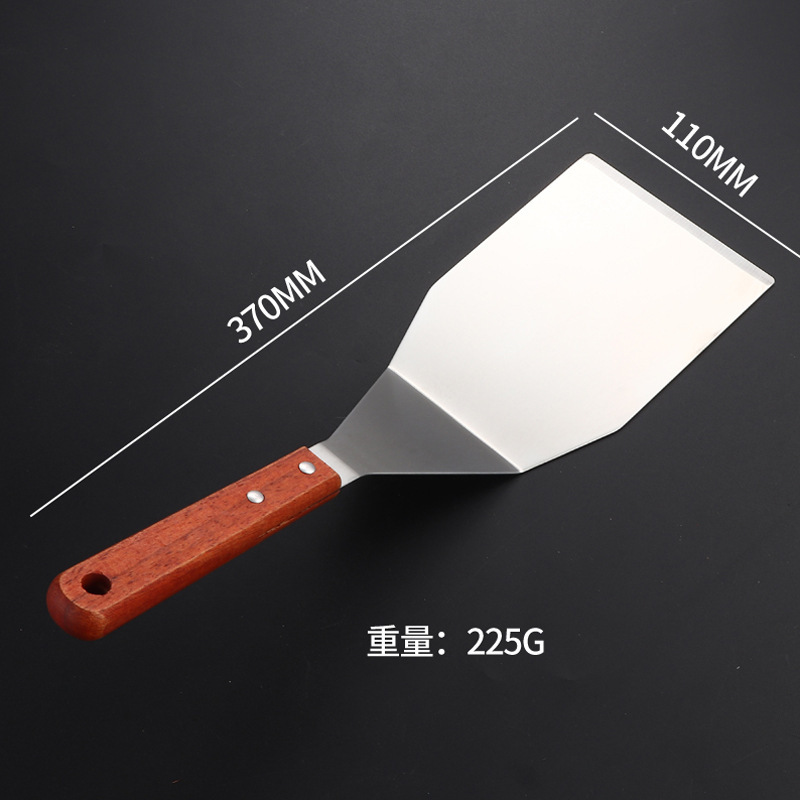 披萨铲芝士铲料理铲精美厨具高端不锈钢铲禾木柄家庭商家通用铲|undefined
