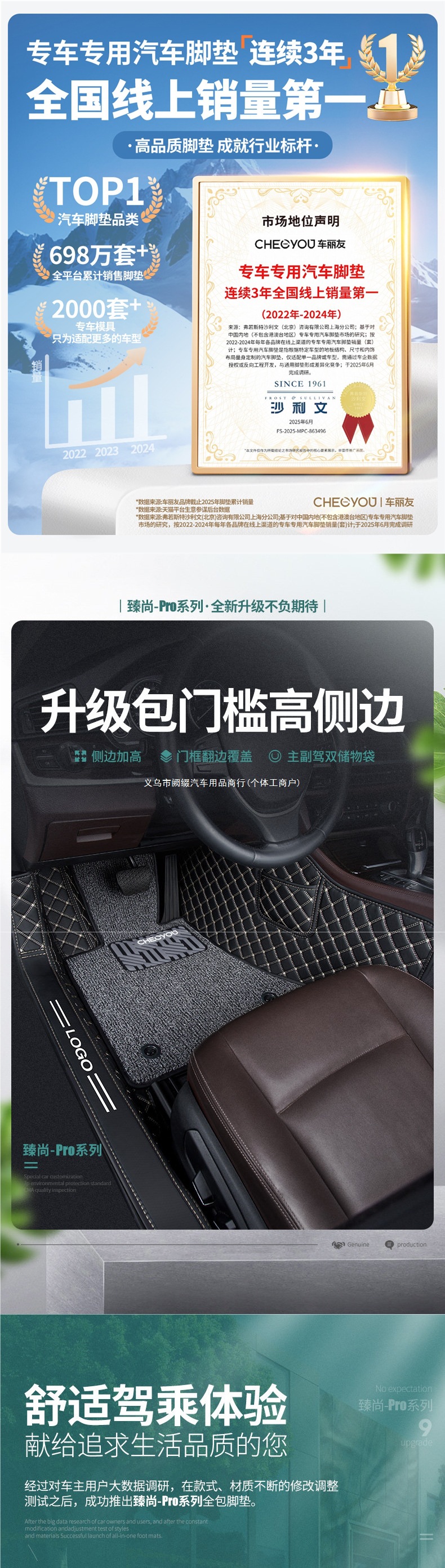 Cheliyou full-coverage car floor mats are suitable for the Toyota Corolla, Bora, Nissan Sylphy, Teana, Tiguan, and LA4L