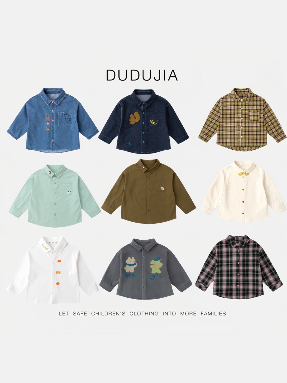 [Shirt Collection] Dudu Home Brand Children's Tops, Spring and Autumn Boys' Shirts, Girls' Autumn Outfits, Baby Clothes