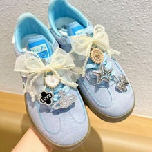 DIY运动鞋装饰鞋花扣德训鞋赛车鞋准时鞋扣蝴蝶珍珠串珠潮人时尚