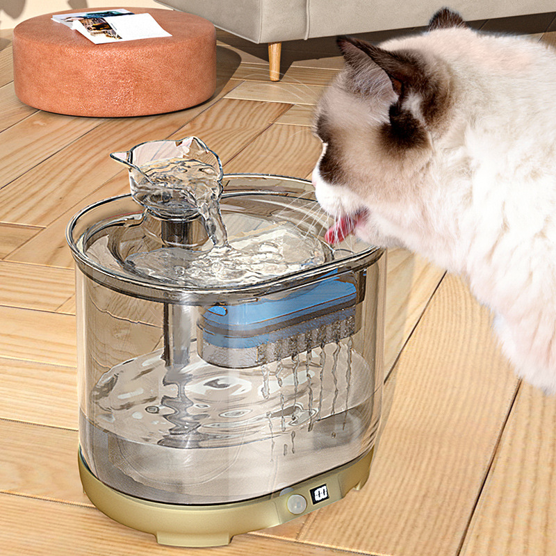 Nuevo dispensador de agua inalámbrico para mascotas, agua de circulación automática para gatos sin conexión, tazón de agua de inducción inteligente