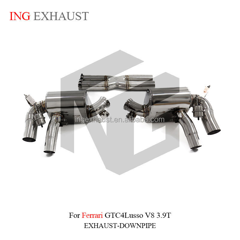 Suitable for Ferrari GTC4 Lusso V8 3.9T stainless steel exhaust with silencer valve