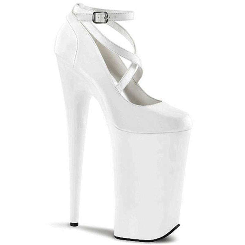 20cm tacón alto zapatos de baile tubo pegajoso modelo zapatos de pasarela zapatos de rendimiento de las mujeres atractivas zapatos de plataforma de tacón alto