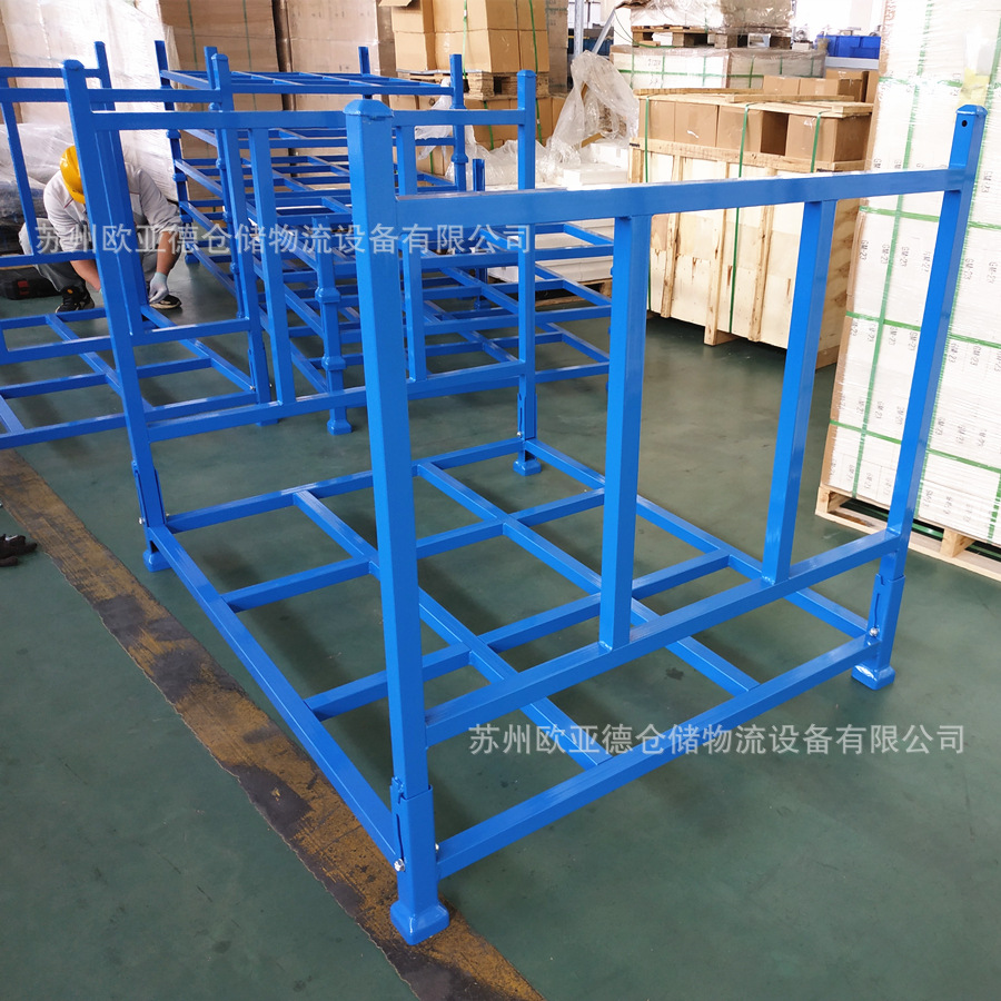 可折叠周转架汽车零部件堆叠堆垛料架 配件运输搬运架巧固架