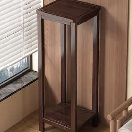 新品中式实木落地式花架花台客厅阳台室内多层收纳放花架子花盆置