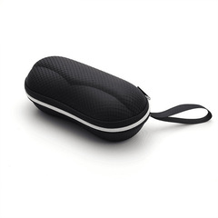 新款布料眼鏡盒拉鏈纖維抗壓時尚輕巧便捷掛鈎包裝盒太陽鏡手提盒