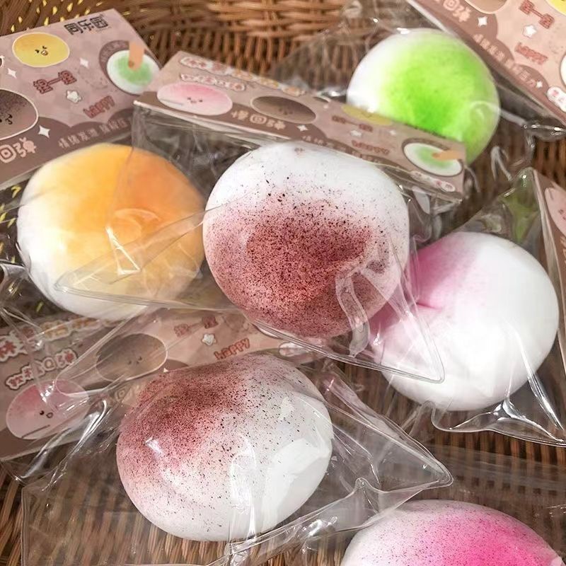 Xiaohongshu-Style Mochi Sticky Toy with Slow Rebound Simulation for Office Stress Relief and Venting, Food-Themed Toy