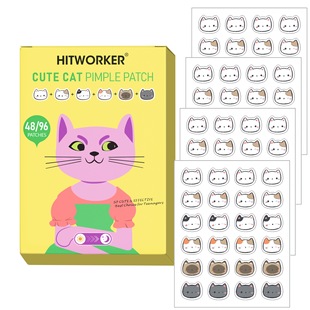 Cross-Border Supply of Hydrocolloid Acne Patches for Cartoon Cats to Cover Acne Marks and Acne Makeup