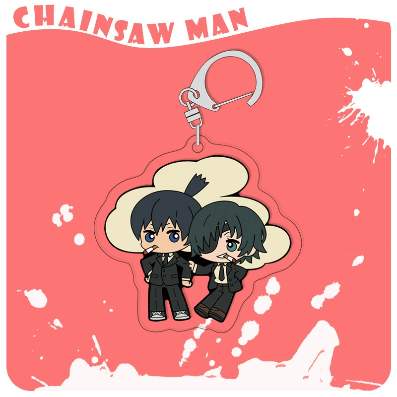 Chainsaw, acrylic keychain, double-sided pendant, 4mm