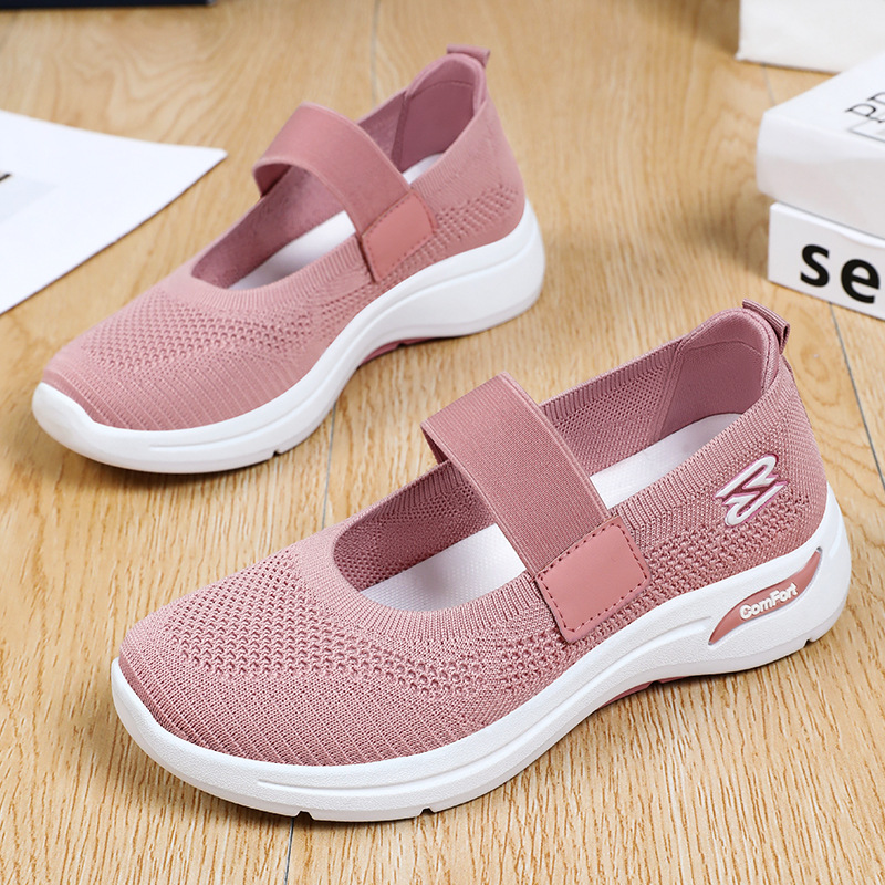 Zapatos de Mujer, Zapatos Versátiles para Mamá, Zapatos de Mujer de Malla Transpirable, Zapatos de Mujer Cómodos y Ligeros, Venta Directa de Fábrica, Venta al por Mayor Transfronteriza