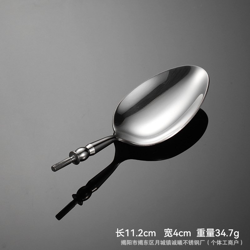 卸売 304 ステンレス鋼ボールビーズハードウェアヘッド半完成西洋食器厚みのある固体旋盤部品ナイフ、フォーク、スプーンアクセサリー|undefined