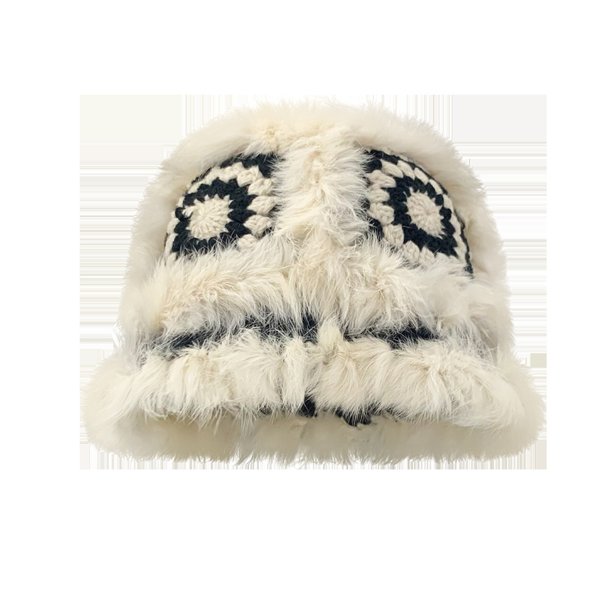 China-Chic Rabbit Hair Lion Awakening Children's Cute Plush Tiger Head Chinese Knitted Fisherman's Hat in Winter_voghion.com