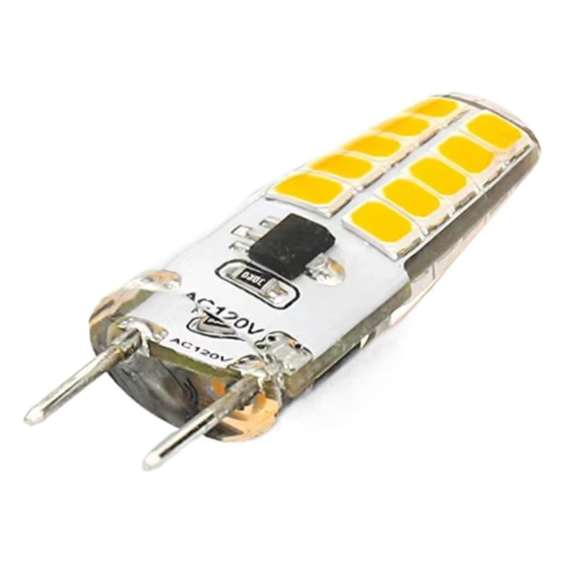 Светодиодная лампа G8 с толстым основанием, AC110V, силиконовая, малая, типа «кукуруза», 2835-20LED, диммируемая, замена галогенной лампы, хит продаж на Amazon