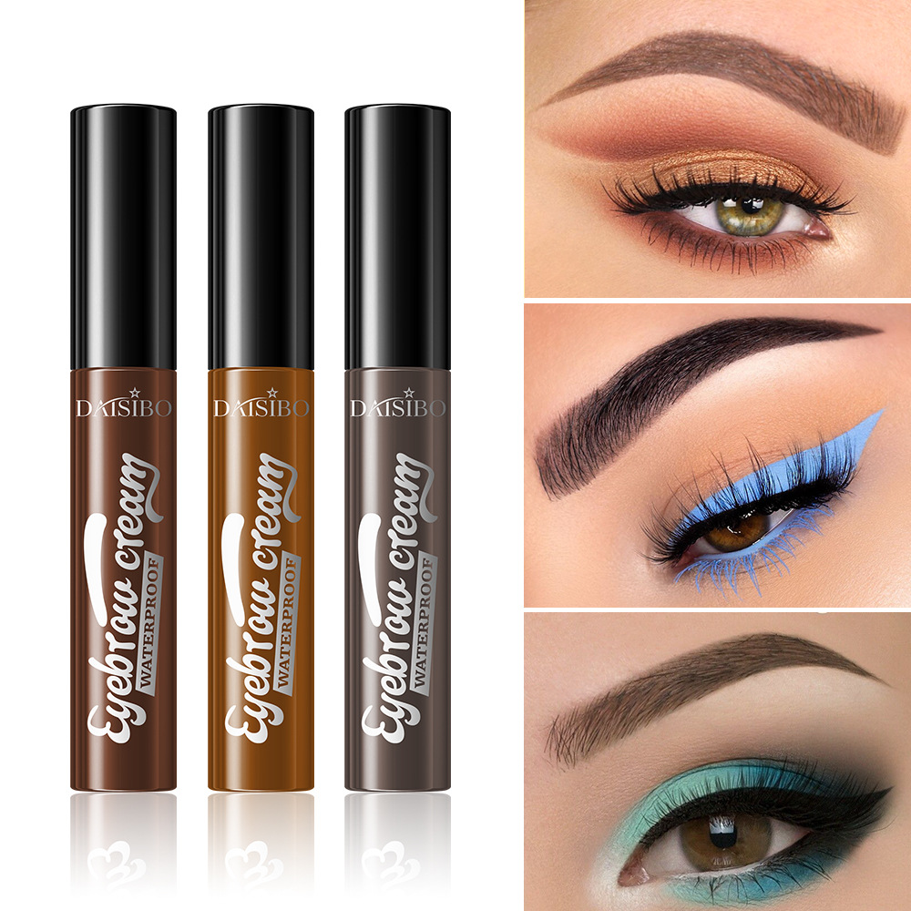 Transfronterizo exclusivo DAISIBO tricolor desgarrador gel de ceja impermeable anti-transpiración color persistente adhesión no mancha fácil de quitar el maquillaje