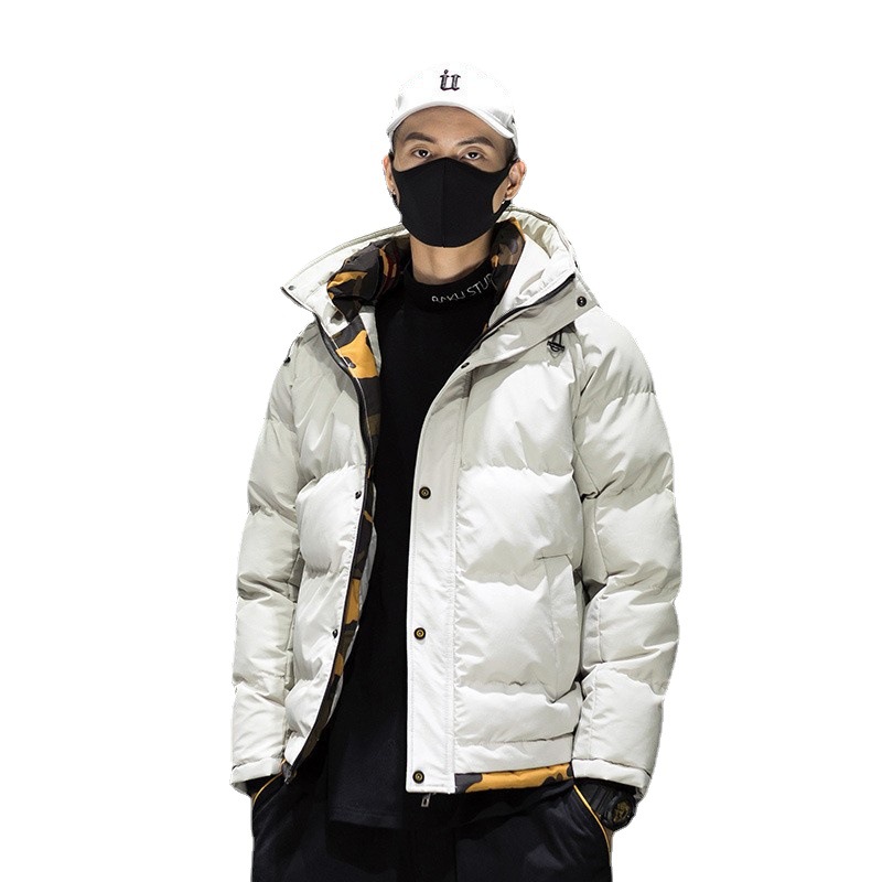 Men's Clothing Men's winter short cotton coat men's plush and thick Silk cotton cotton coat style winter loose cotton coat men_voghion.com