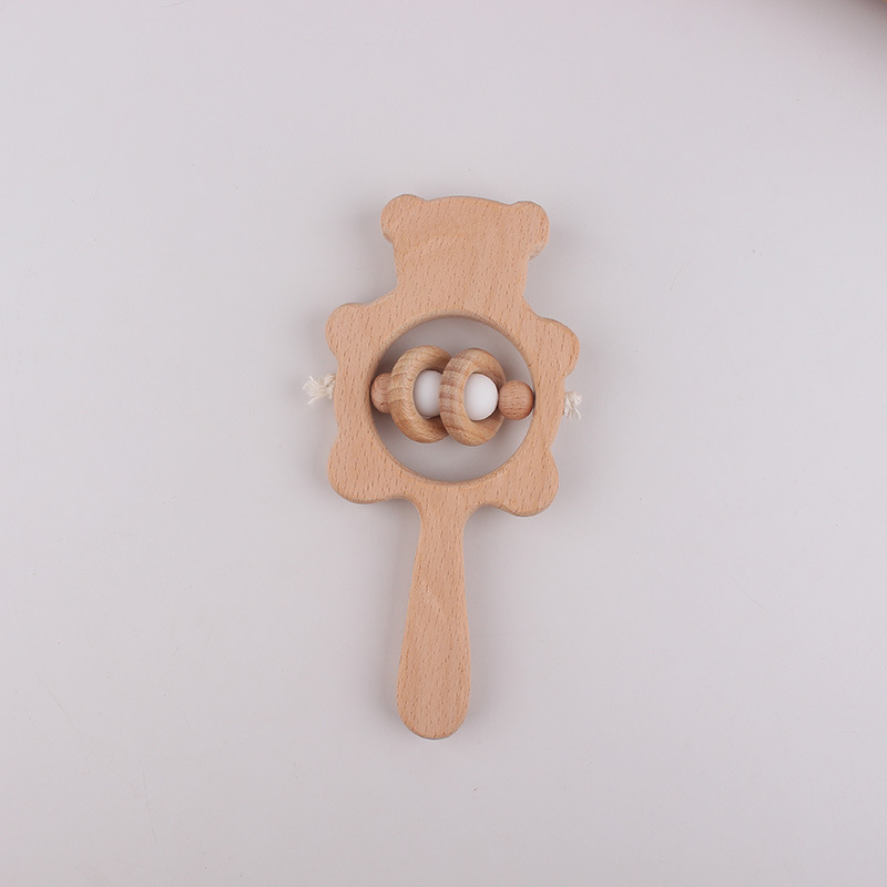 Juguetes de madera de haya para niños osos de hayales de madera artesanía ornamentación fábrica de juguetes decorativos