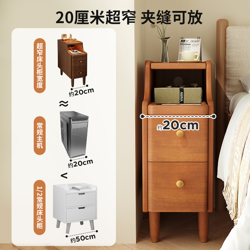 Mesa de cabezal de cama librería de madera maciza sala de estar armario de almacenamiento armario de almacenamiento armario de exposición doméstico estante de libros simple estante de almacenamiento del dormitorio