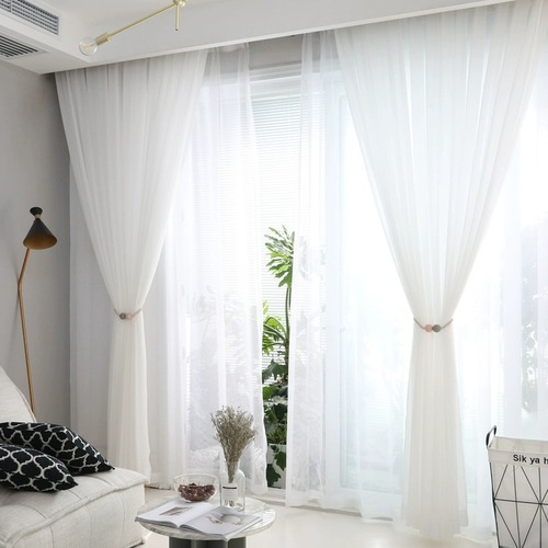 Simple, Fresh, and Elegant Chiffon Sheer Curtains – Thickened, Luxurious Yet Lightweight Design – Perfect for Living Rooms, Bedrooms, Balconies, Windows, and Hotel Projects! Wholesale Available.