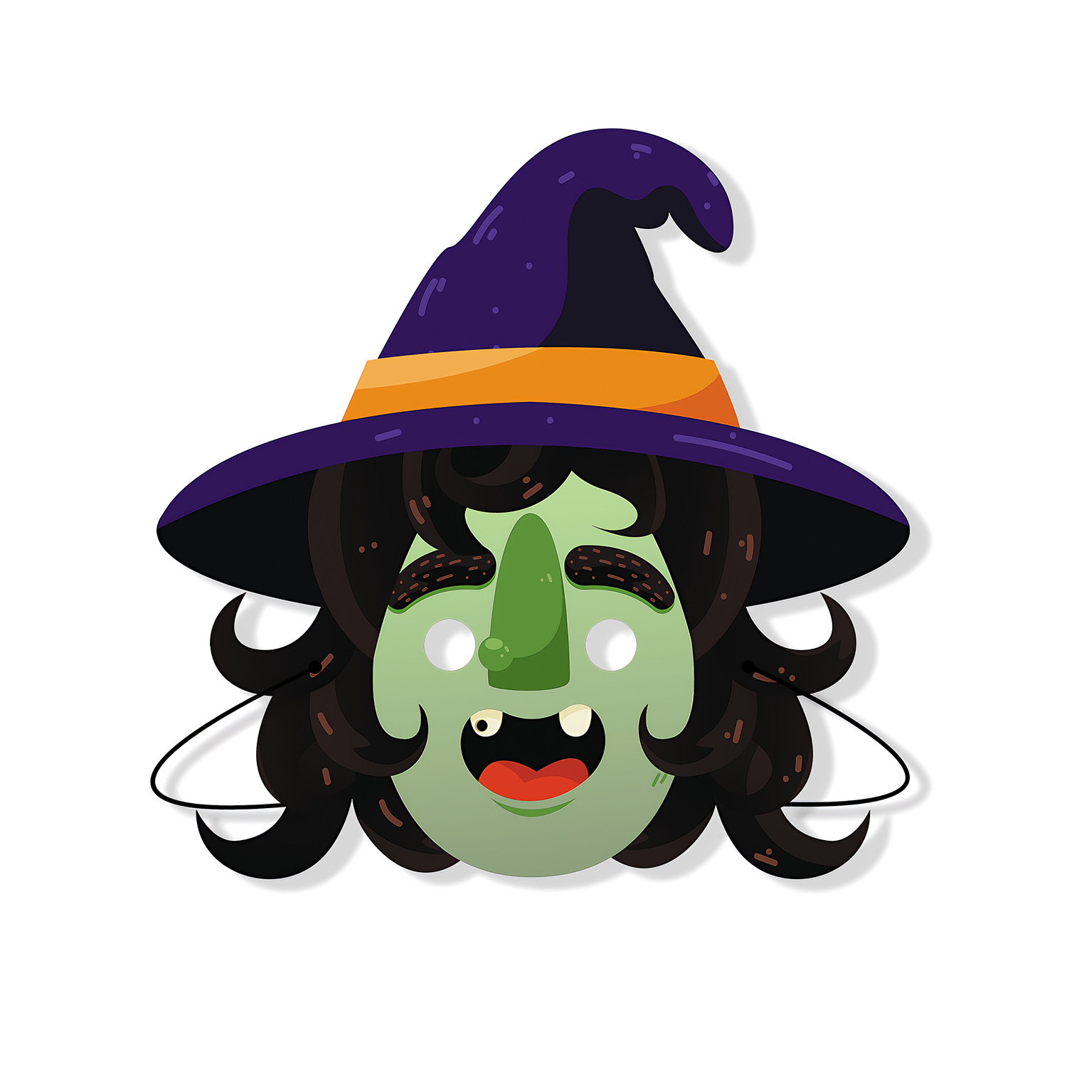 Halloween blanco máscara de cartón kindergarten hecho a mano DIY material creativo dibujos animados niños mascarada apoyos