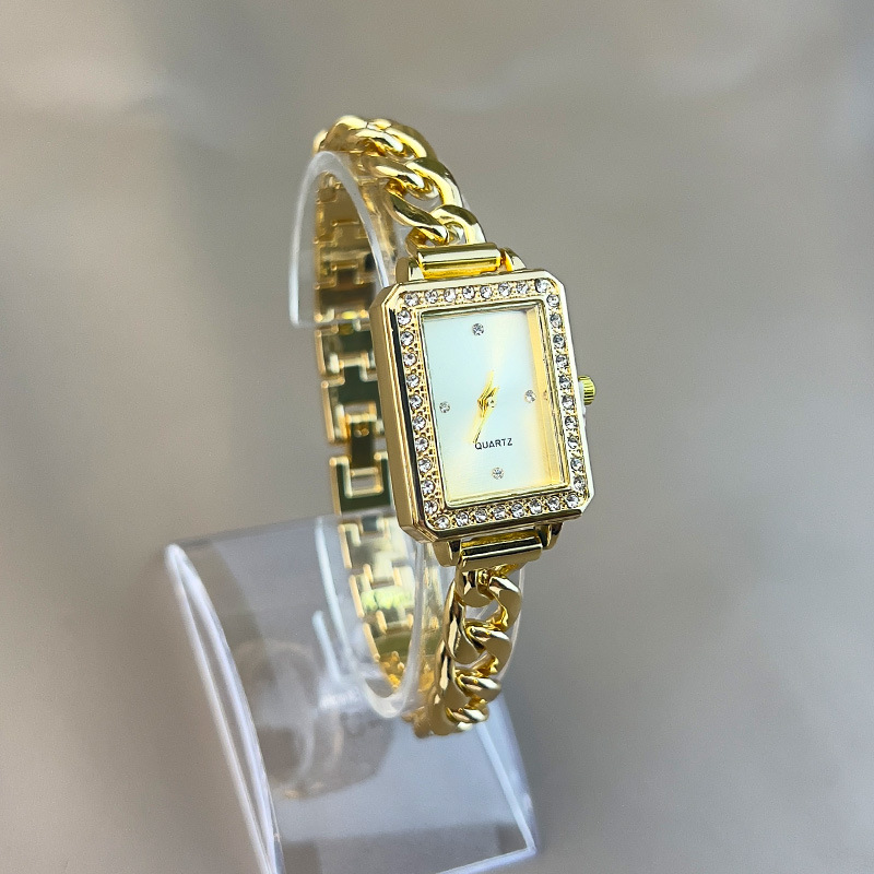 50g Weight Ordinary Glass Mirror Material Alloy Strap Material Watch Classification Pointer Display Type Single Folding Buckle Buckle Style Rectangle Dial Shape Daily Occasion Quartz Movement Geometric Pattern Women's Gender Simple Style Style Simple Style Geometric Single Folding Buckle Quartz Women's Watches 16