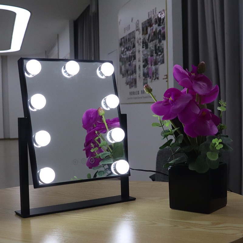 LED espejo de alto nivel dormitorio espejo de maquillaje doméstico escritorio dormitorio con lámpara portátil lámpara red transfronteriza