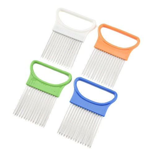 Factory direct supply stainless steel multi-purpose onion fork, onion needle, meat needle, fruit and vegetable slice holder