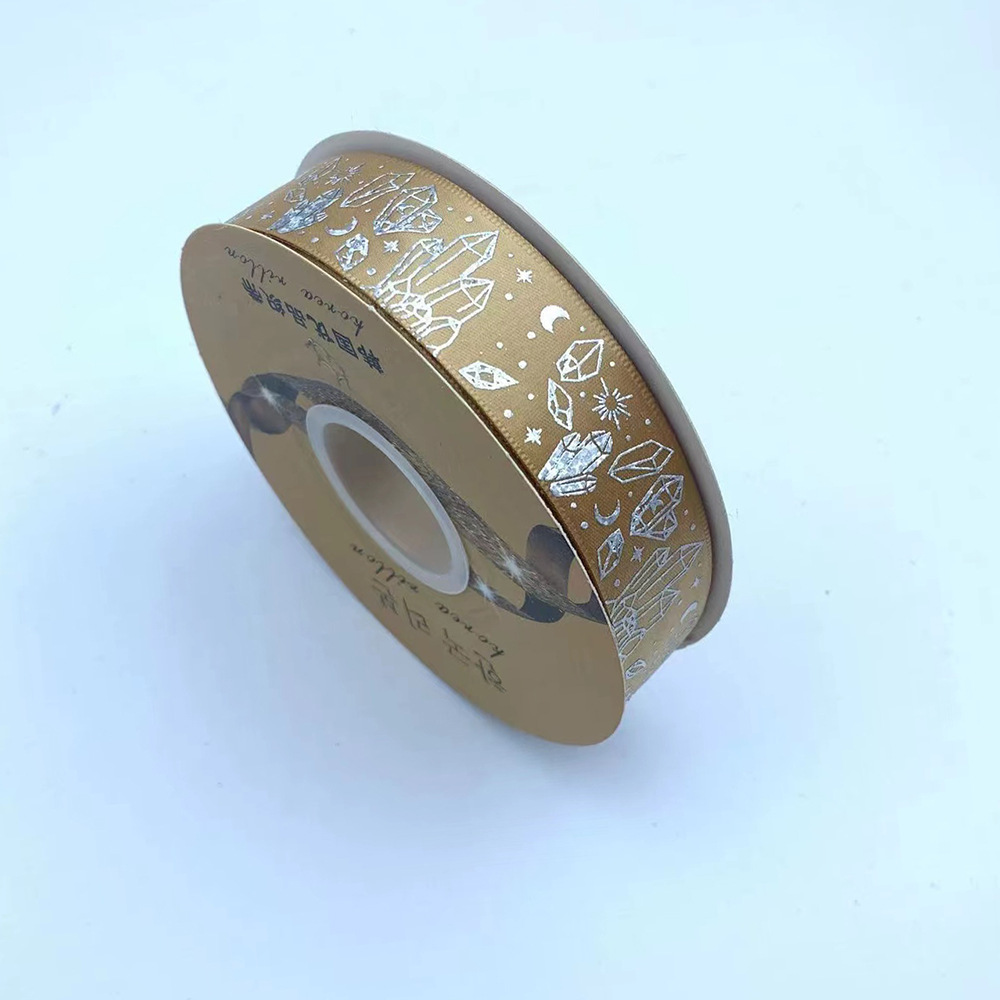 Nuevo soporte de barra de cinta hecha a mano DIY láser plata cristal mineral cinta arco joyería caja de regalo lote de embalaje