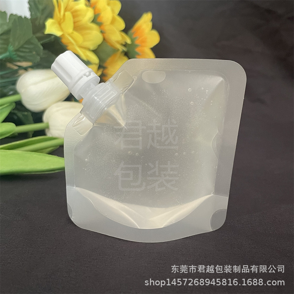 现货30ml透明自立吸嘴袋 化妆品 酒精凝胶现货供应 果汁牛奶等