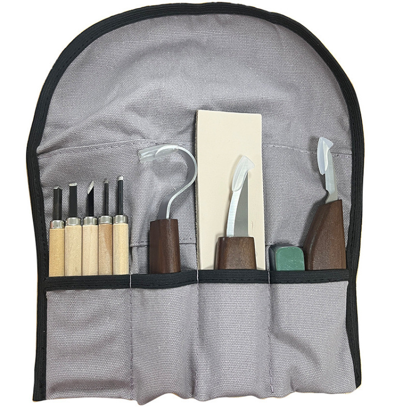 雕刻刀8PCS不锈钢削木刀刮木刀 不锈钢异形刀雕刻刀图雕盒装锋利