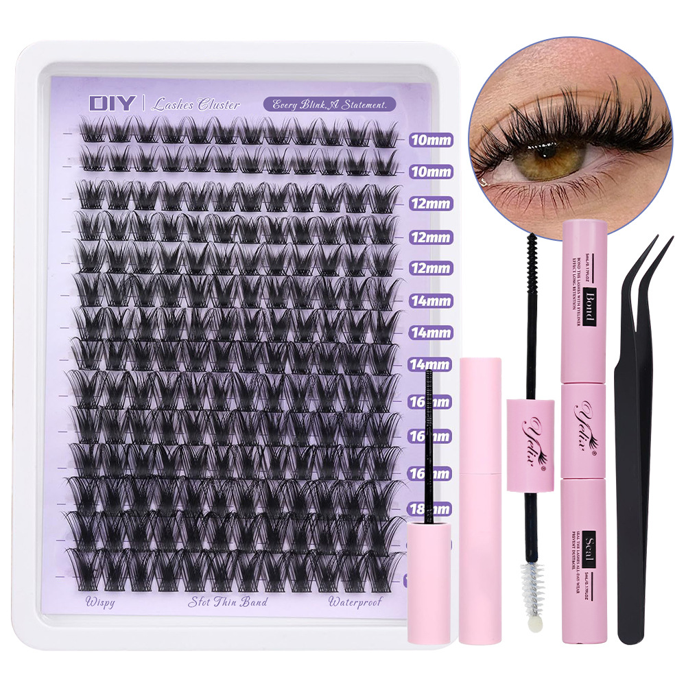 Fábrica al por mayor amazon europeas y americanas pestañas falsas ligeras y vívidas pestañas paquetes de pestañas injerto libro de pestañas transfronterizas