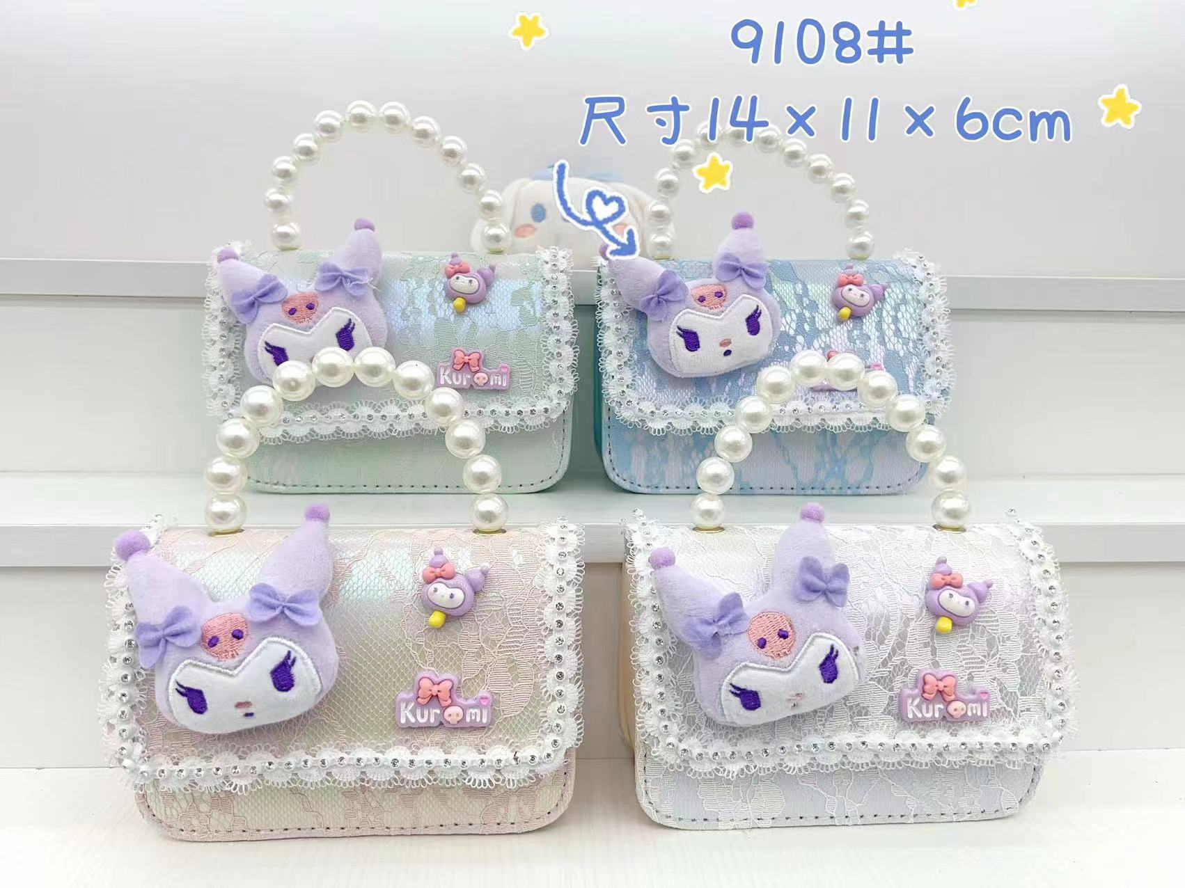 Año nuevo rojo Chanel estilo de los niños perla bolso del bebé lindo arco cadena niñas monedero