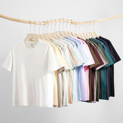DXCG 厚手の純綿メンズ半袖 Tシャツ ラウンドネック 春夏 ゆったり Tシャツ メンズ 半袖ボトムシャツ