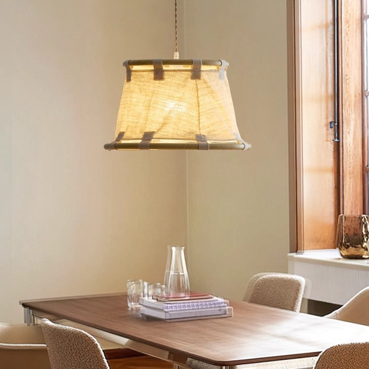 Lámpara de viento silenciosa medieval sala de té Zen estilo chino dormitorio sala de estar estilo japonés lámparas de tela retro