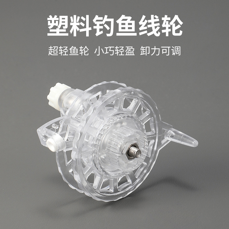 新款夹竿式台州小轮长竿短线传统钓绕线轮夹紧式收线轮泄力竿梢轮