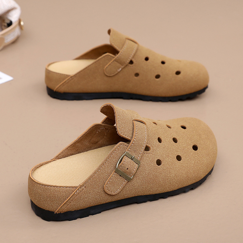 Spring and Summer New Birkenstock Shoes for Women, Breathable Hole-In-The-Wall Slippers, Soft-Soled Comfortable Sandals, Fashionable and Versatile Casual Shoes