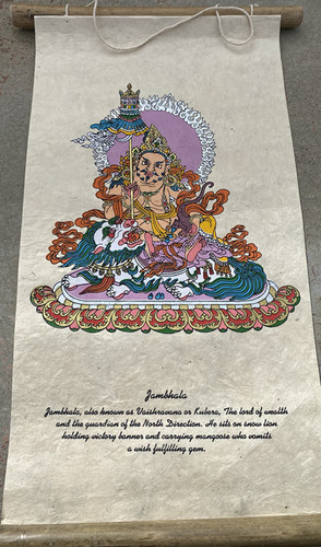 Nepalese Tibetan paper handmade Luo card paper hand-painted colorful decorative hanging painting gilt gift exquisite character