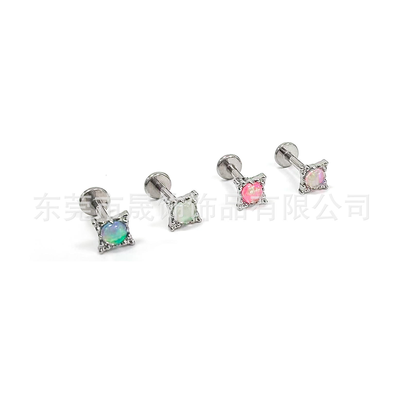 极光澳宝 Star 芒 Ear Stud F136 Titanium Alloy Studded 澳宝 Helix Cartilage Stud G23 Titanium Piercing Jewelry 厂家